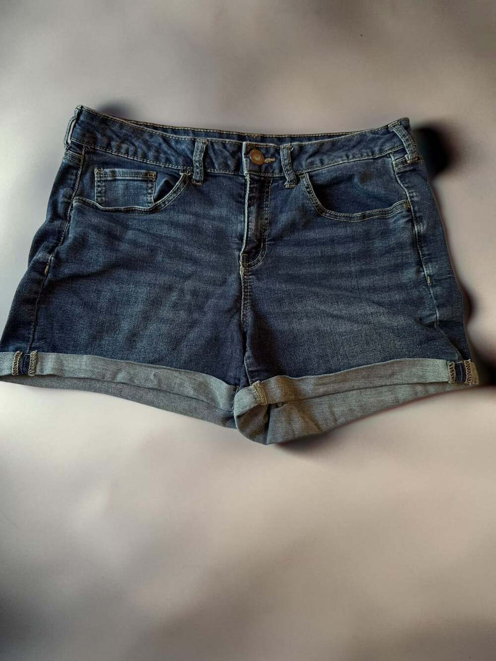 SO Goods For Life Women's Mid-Rise Cuffed Denim Jean Shorts
